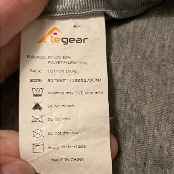 EleGear Cooling Heathered Grey Throw Blanket 51x67” - Picture 5 of 5